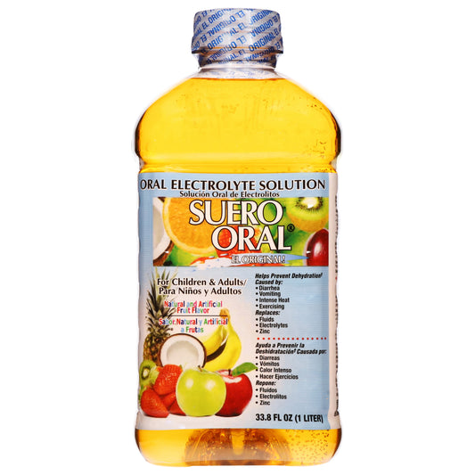 Solución electrolítica oral Suero con sabor a frutas, 33.8 onzas líquidas