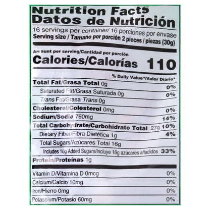 Jovy Enchilokas Tamarind Covered Flavor Mango Gummies with Chili 17 oz