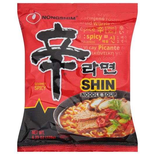 Sopa de fideos picante gourmet Nongshim Shin de 120 g