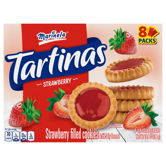 Marinela Tartinas Galletas Rellenas de Fresa 8 unidades