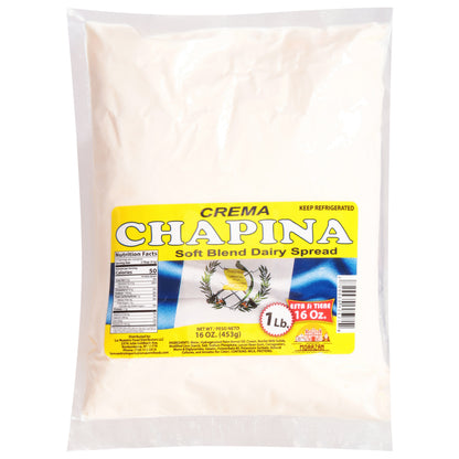 Crema Chapina Lo Nuestro Foods, mezcla suave de lácteos para untar, 454 g