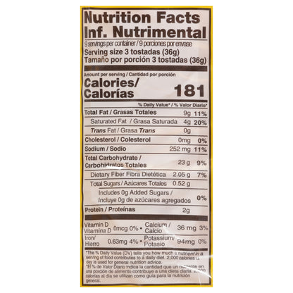 Tostadas de Maíz Sabor Original Charras 11.46 oz