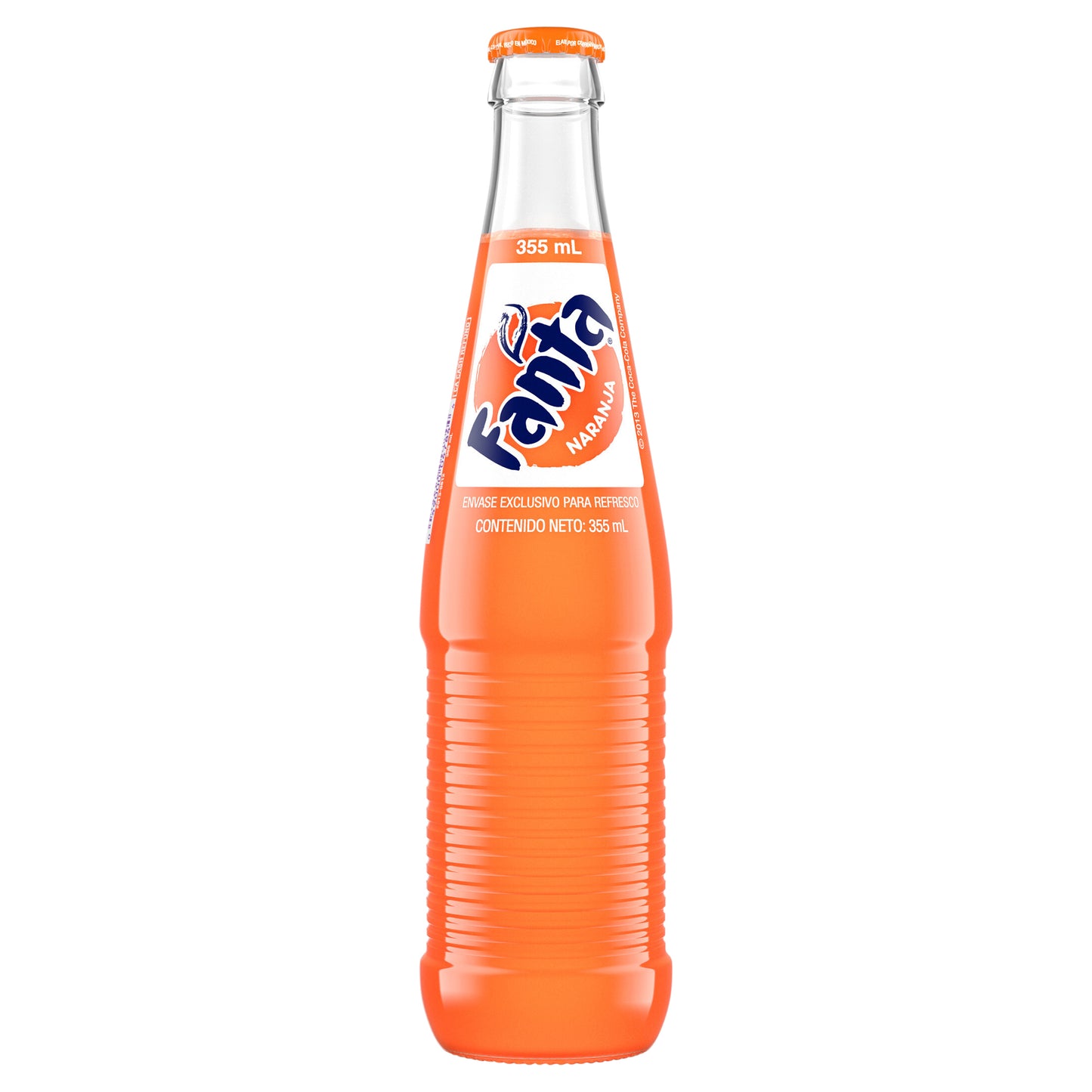 Fanta Naranja México, botella de vidrio, 355 ml