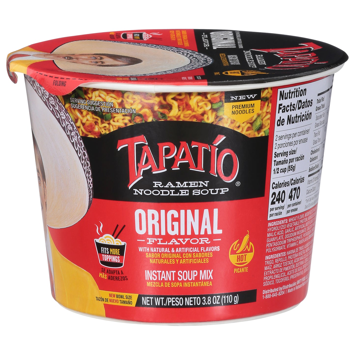Sopa de fideos ramen Tapatío sabor original 108 g