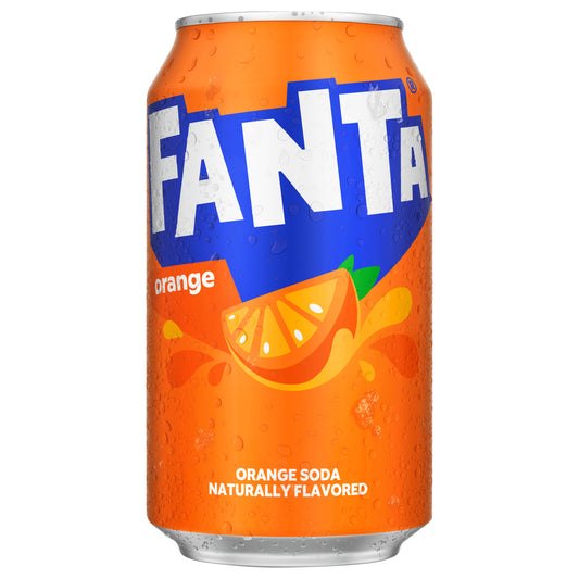 Lata de refresco Fanta Naranja, 355 ml