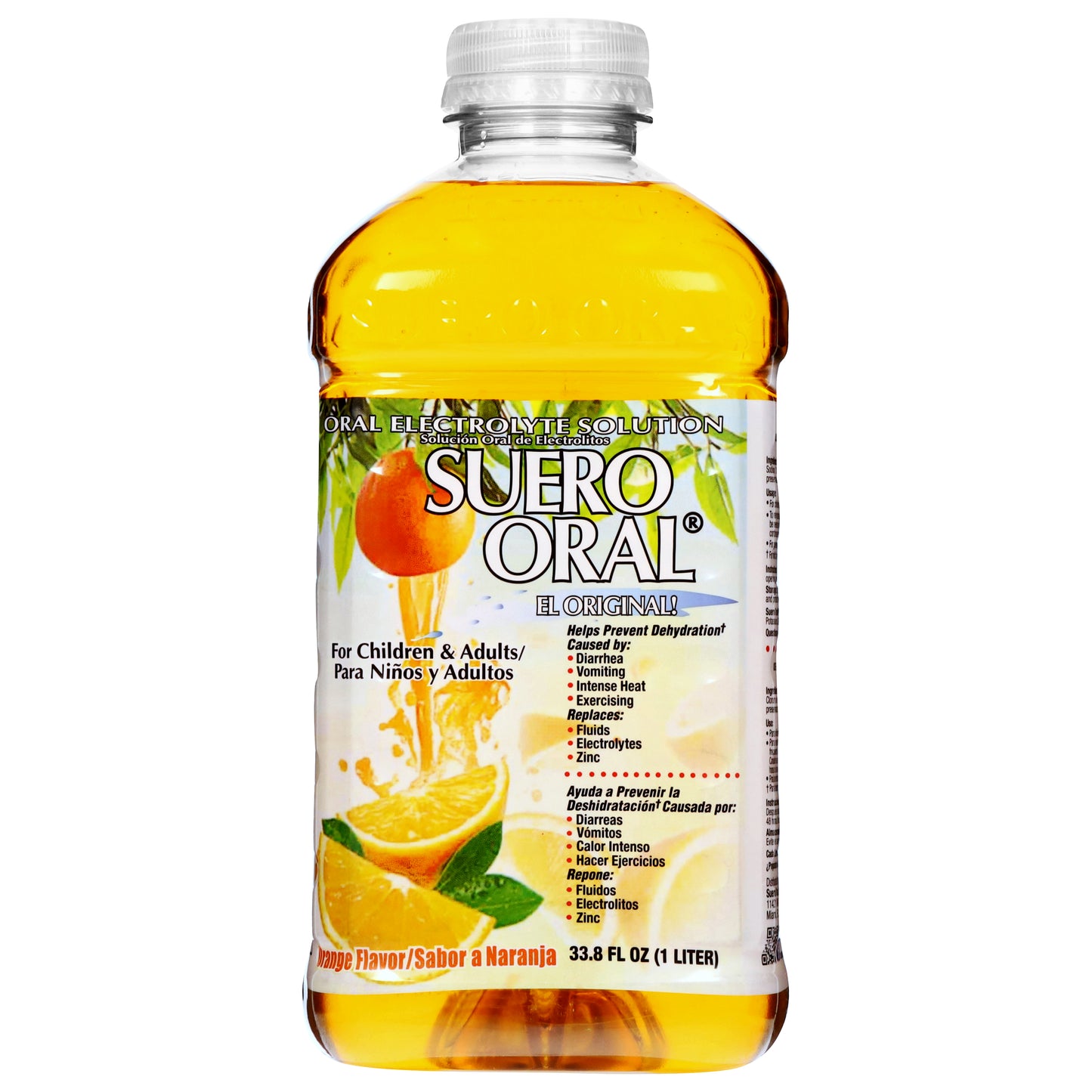 Solución electrolítica oral Suero Oral sabor naranja 33.8 fl oz