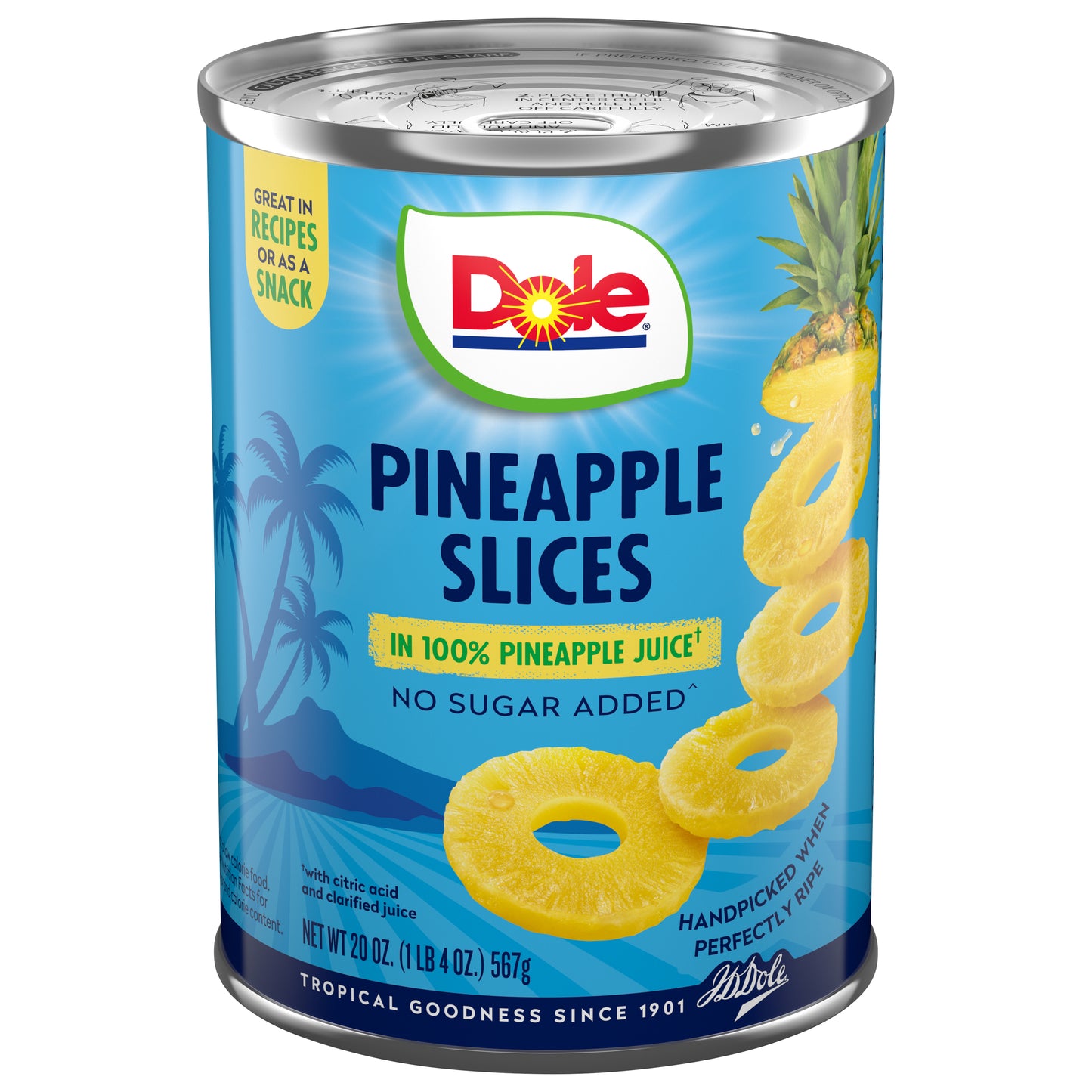 Rodajas de piña Dole en jugo de piña 100% natural, 567 ml (20 oz)