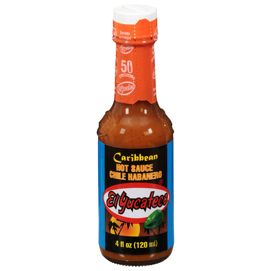 Salsa picante de chile habanero caribeño El Yucateco de 4 onzas líquidas