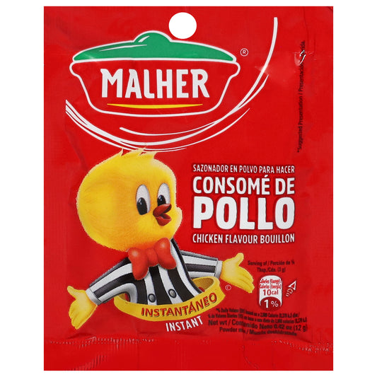 Caldo instantáneo de pollo Malher sabor 0.42 oz