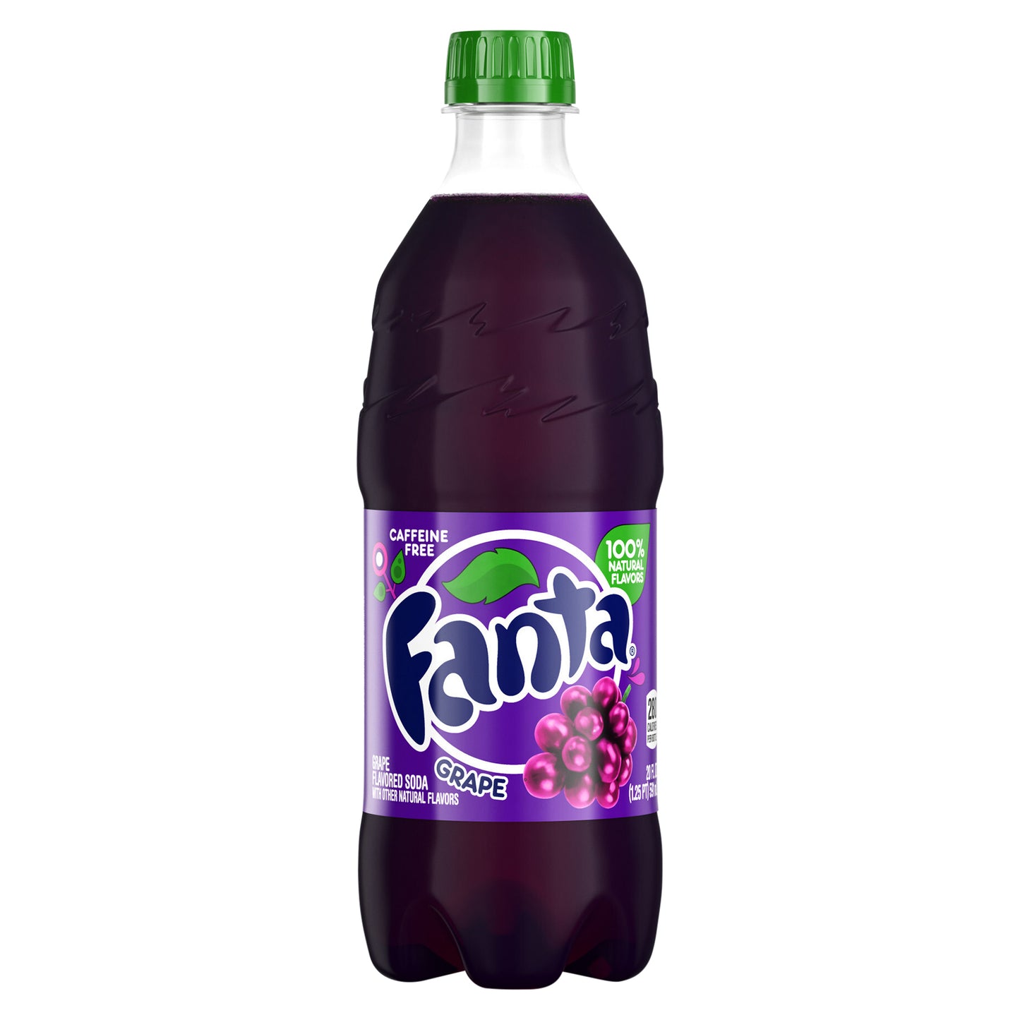 Botella de refresco Fanta de uva, 20 onzas líquidas