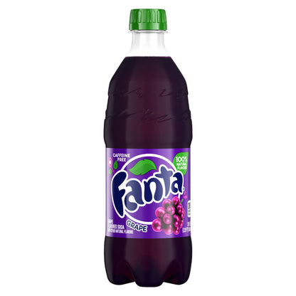Botella de refresco Fanta de uva, 20 onzas líquidas