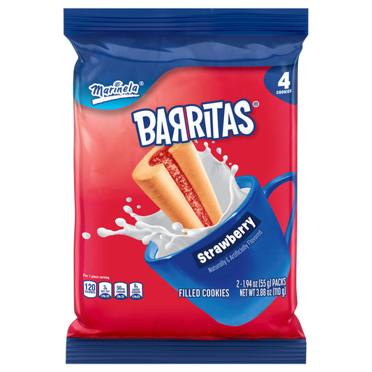 Barritas Fresa Marinela (Paquete Doble) Galletas Rellenas, 2 paquetes, 110 g