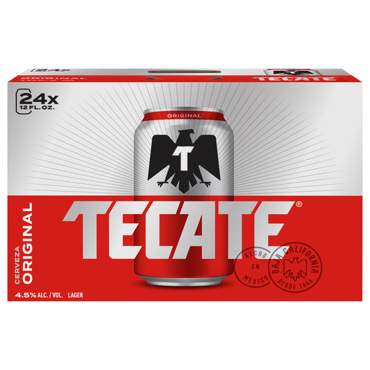 Cerveza Tecate Original, 24 latas de 355 ml (12 onzas líquidas)