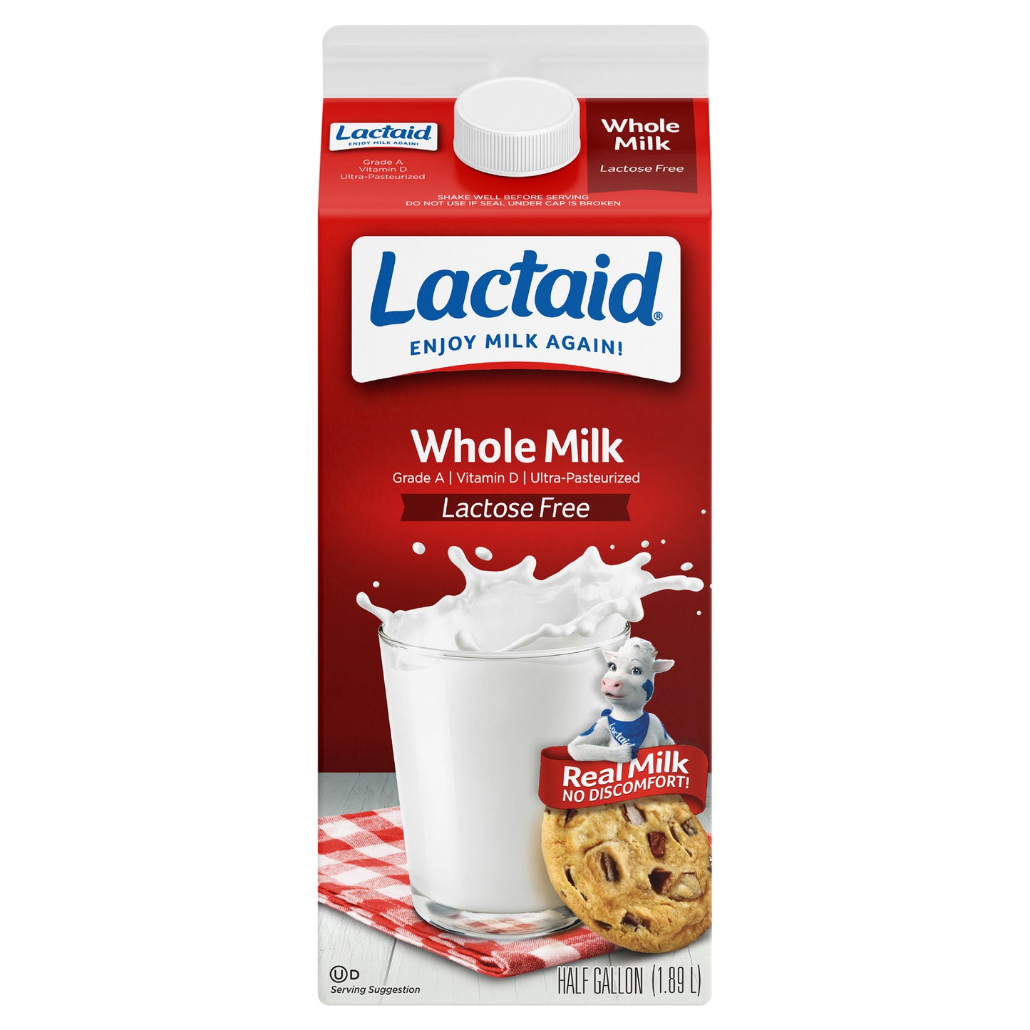 Leche entera Lactaid, 64 onzas