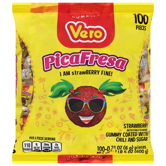 Vero PicaFresa Strawberry Gummies 100 - 0.21 oz Pieces