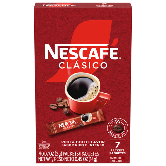 Café instantáneo Nescafé Clásico 7 sobres de 2 g (0,07 oz)