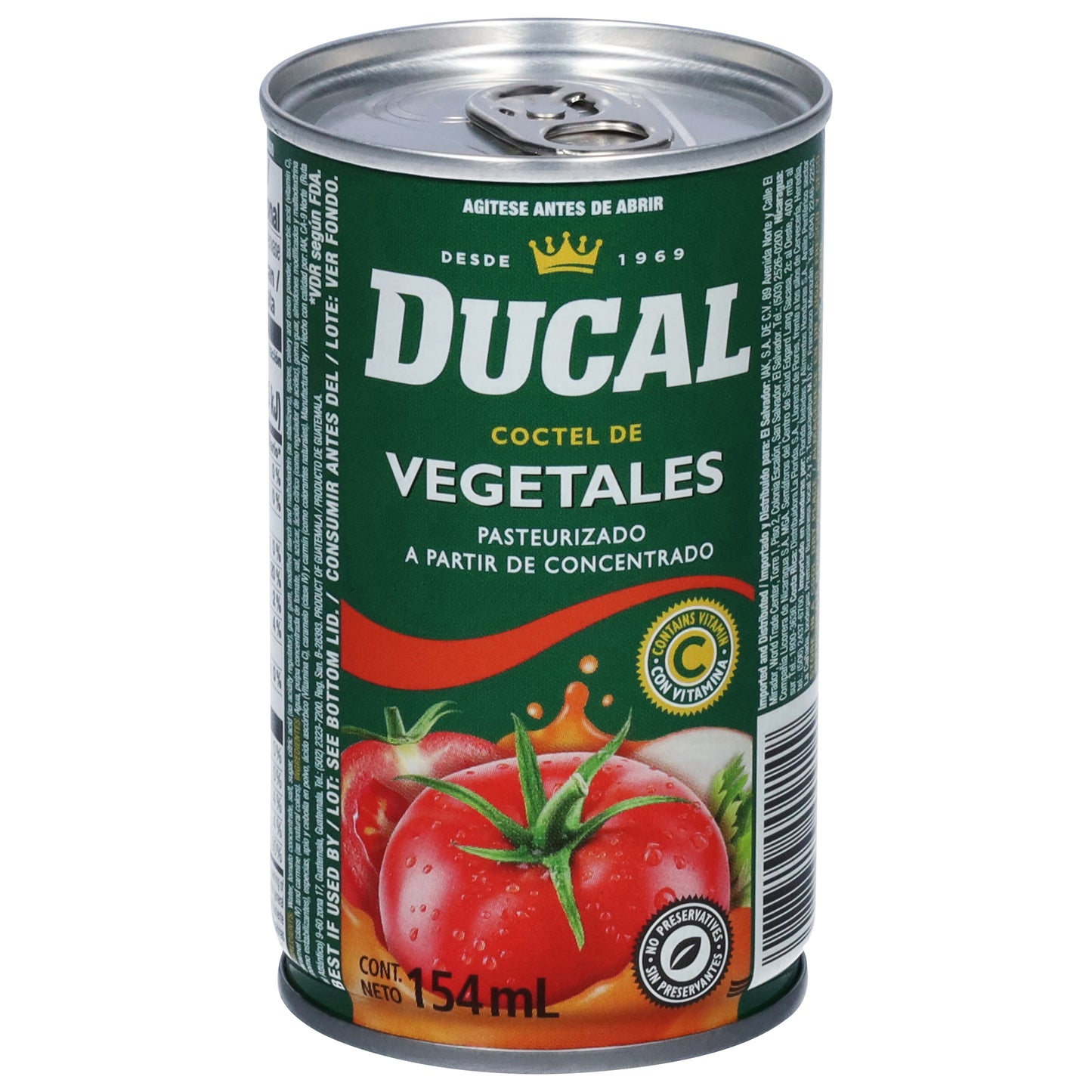 Cóctel de jugo de vegetales Ducal 5.2 onzas líquidas