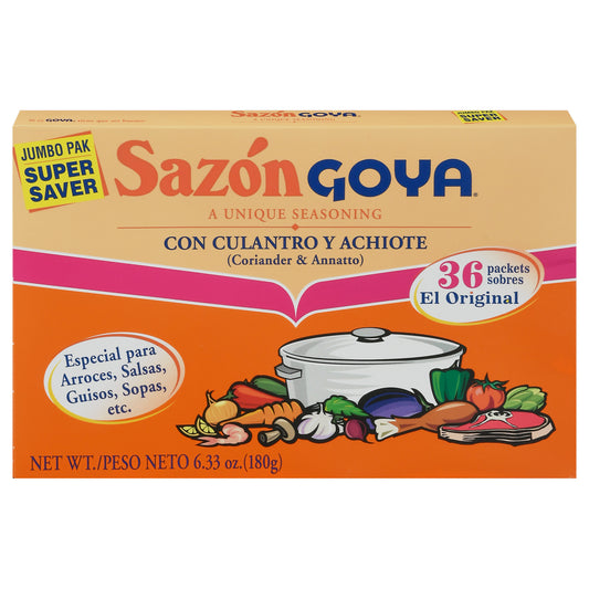 Condimento Goya de cilantro y achiote, paquete jumbo de 36 sobres