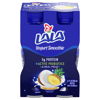 Batido de yogur probiótico LALA sabor piña colada (paquete de 4)