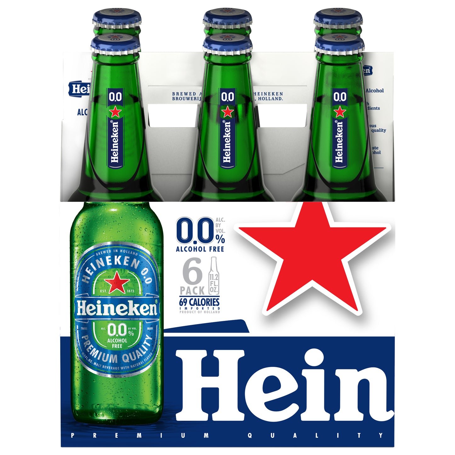 Heineken, paquete de 6 cervezas sin alcohol, 6 botellas de 330 ml (11,2 onzas líquidas)