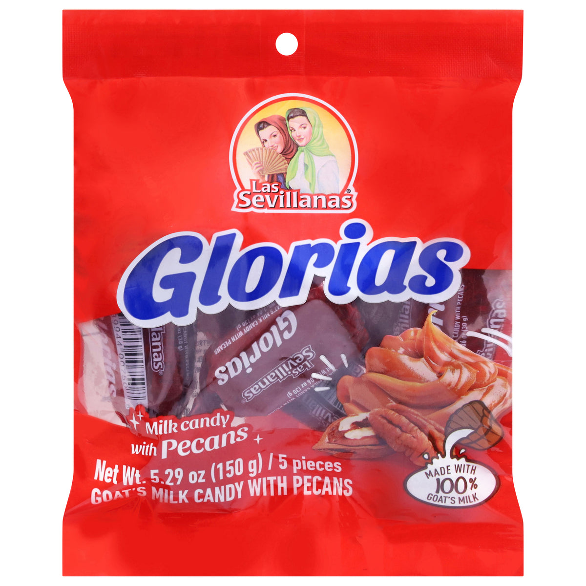 Las Sevillanas Glorias Milk Candy with Pecans 5 Pieces