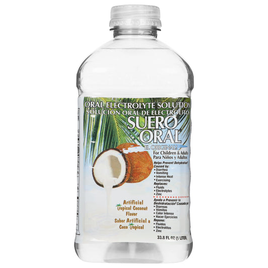 Solución electrolítica oral Suero Oral sabor coco tropical 33.8 fl oz