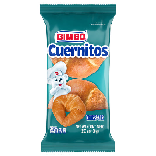 Croissants simples Bimbo Cuernitos, paquete de 2, 100 g