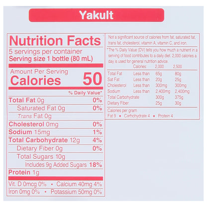 Bebida probiótica Yakult Live &amp; Active Original, 5 botellas de 2.7 onzas líquidas