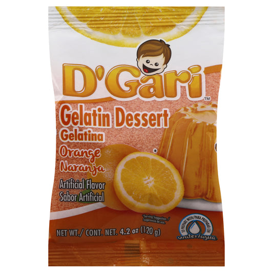 Postre de gelatina de naranja D'Gari 4.2 oz