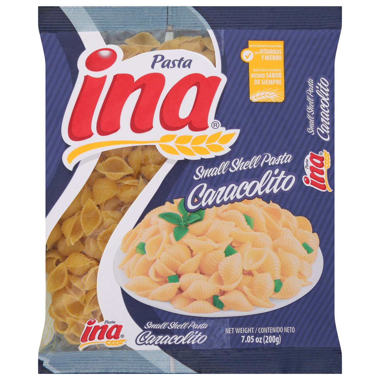 Pasta Caracolito de concha pequeña Ina 7.05 oz