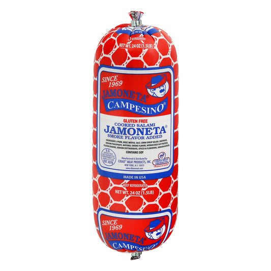 Salami cocido Jamoneta sin gluten con sabor ahumado, 24 onzas