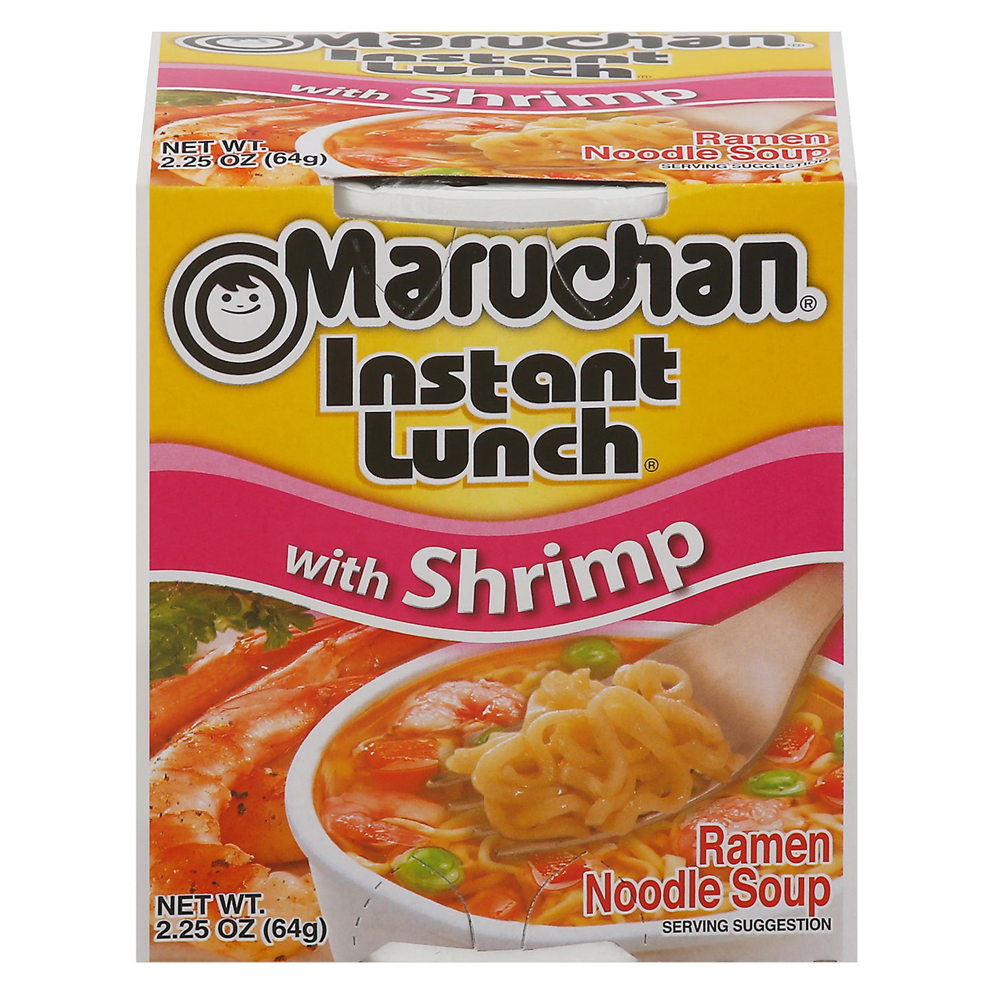 Sopa de fideos ramen instantáneos con camarones Maruchan de 64 g (2.25 oz)