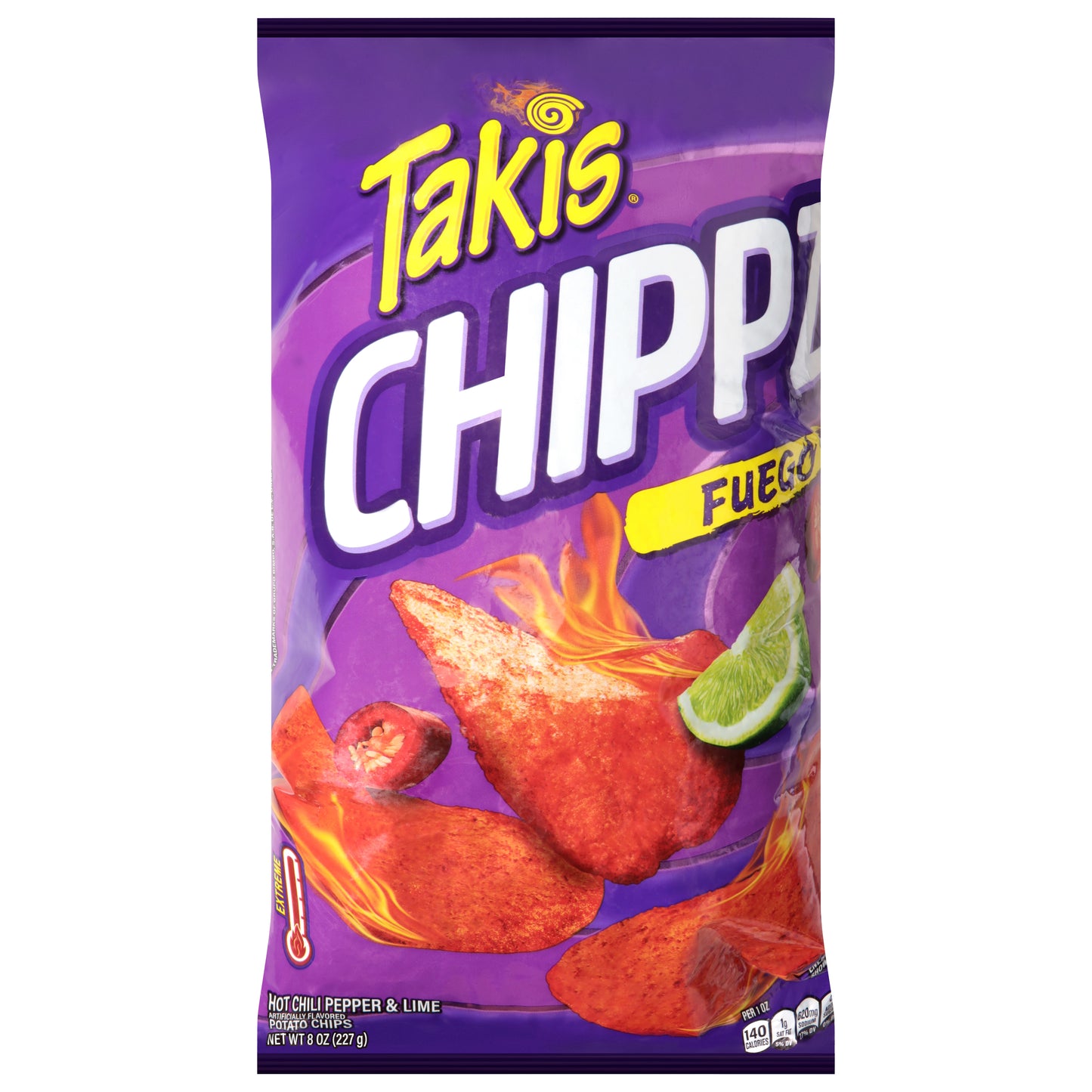 Papas fritas Takis Chippz Extreme Fuego 8 oz
