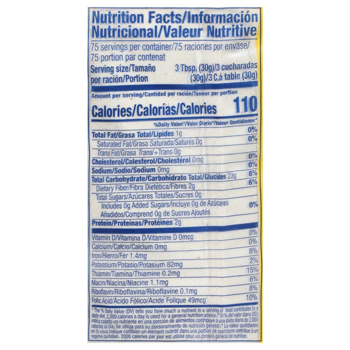 Harina de maíz blanco precocida PAN, 2,27 kg
