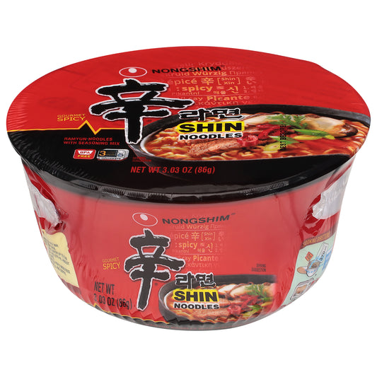 Fideos Shin picantes gourmet Nongshim de 86 g