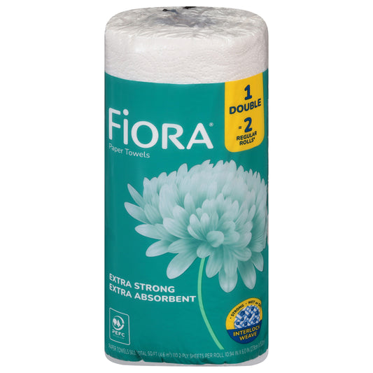 Fiora 2-Ply Extra Strong Extra Absorbent Double Paper Towels 1 Each