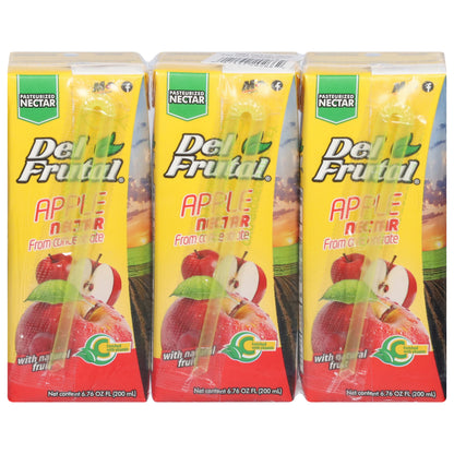 Del Frutal Néctar de Manzana 3 - Cajas de 200 ml