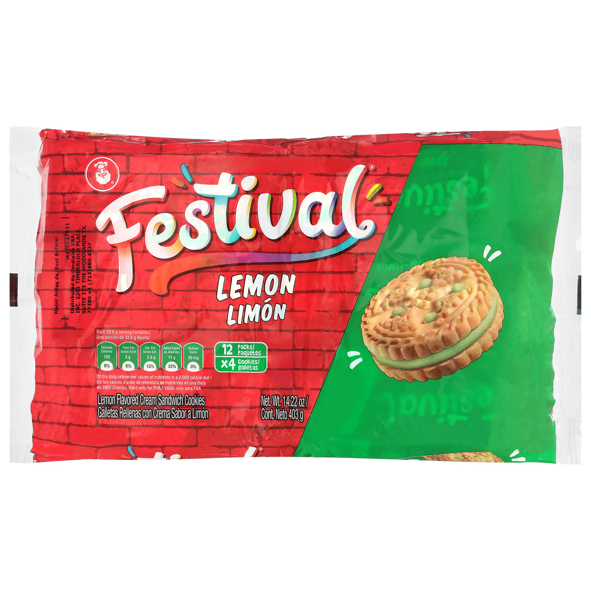 Festival Lemon Sandwich Cookies 14.22 oz