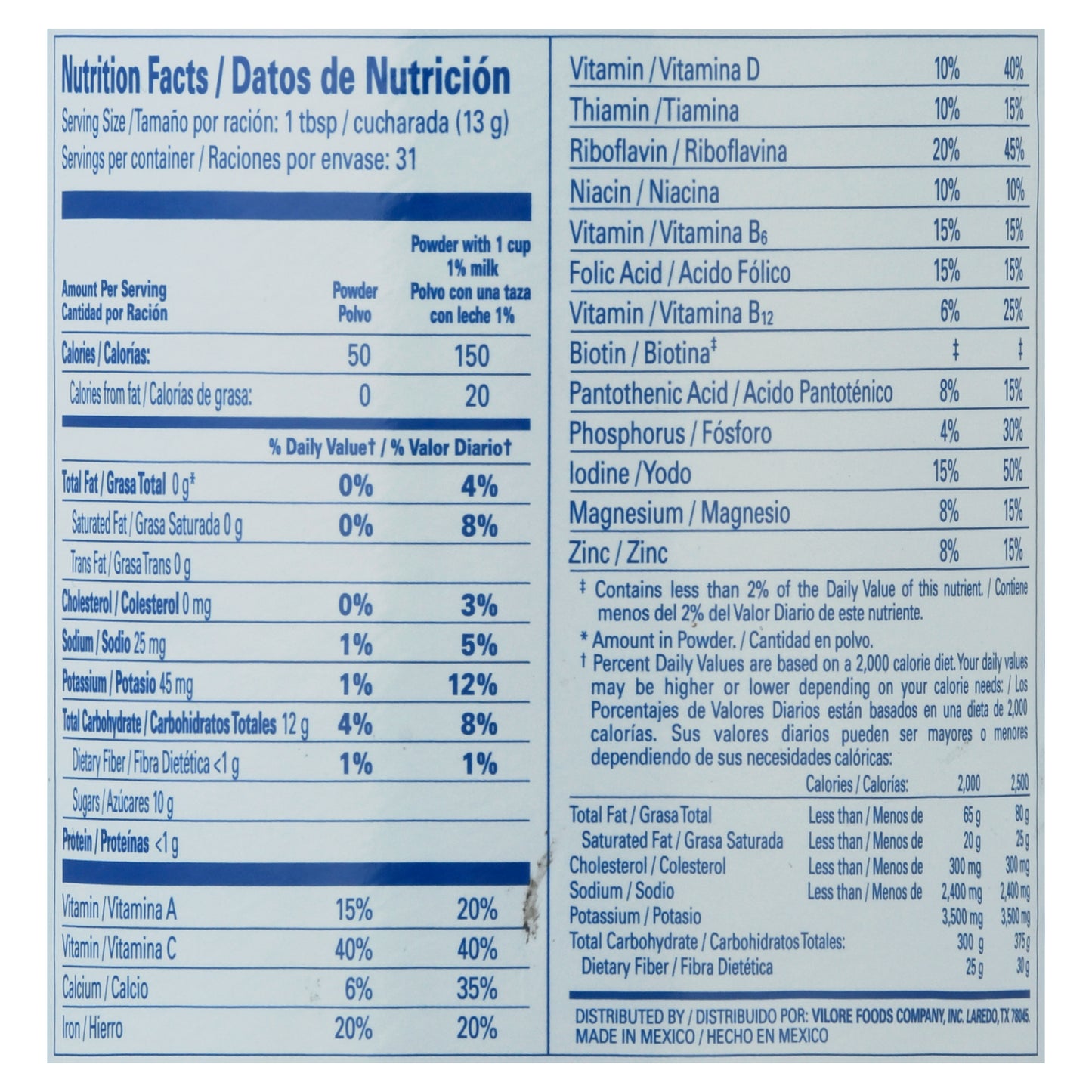 Mezcla para bebida de chocolate con leche Choco de 14.1 onzas