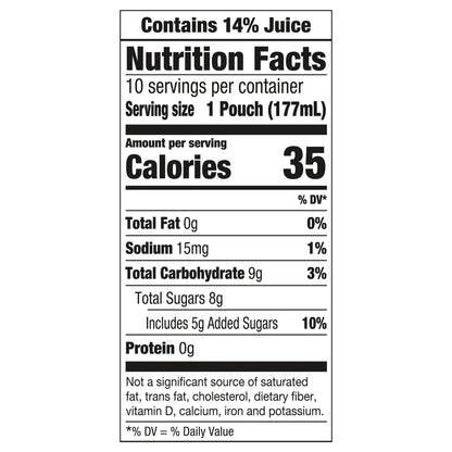 Capri Sun Pacific Cooler, mezcla de jugos con sabor a frutas mixtas, caja de 10 unidades, bolsitas de 177 ml (6 onzas líquidas).
