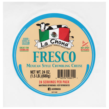 Queso fresco desmenuzable estilo mexicano La Chona de 24 onzas
