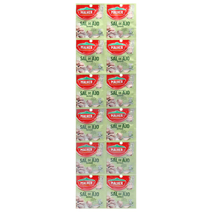 Sal de ajo en polvo Malher, 12 paquetes de 6 g (0,21 oz)