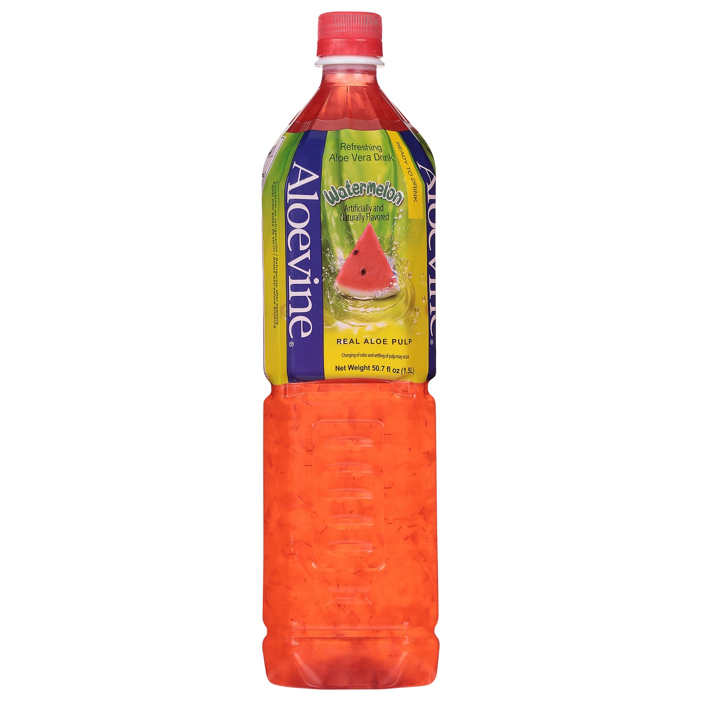 Bebida refrescante de sandía y aloe vera Aloevine de 50.7 onzas líquidas