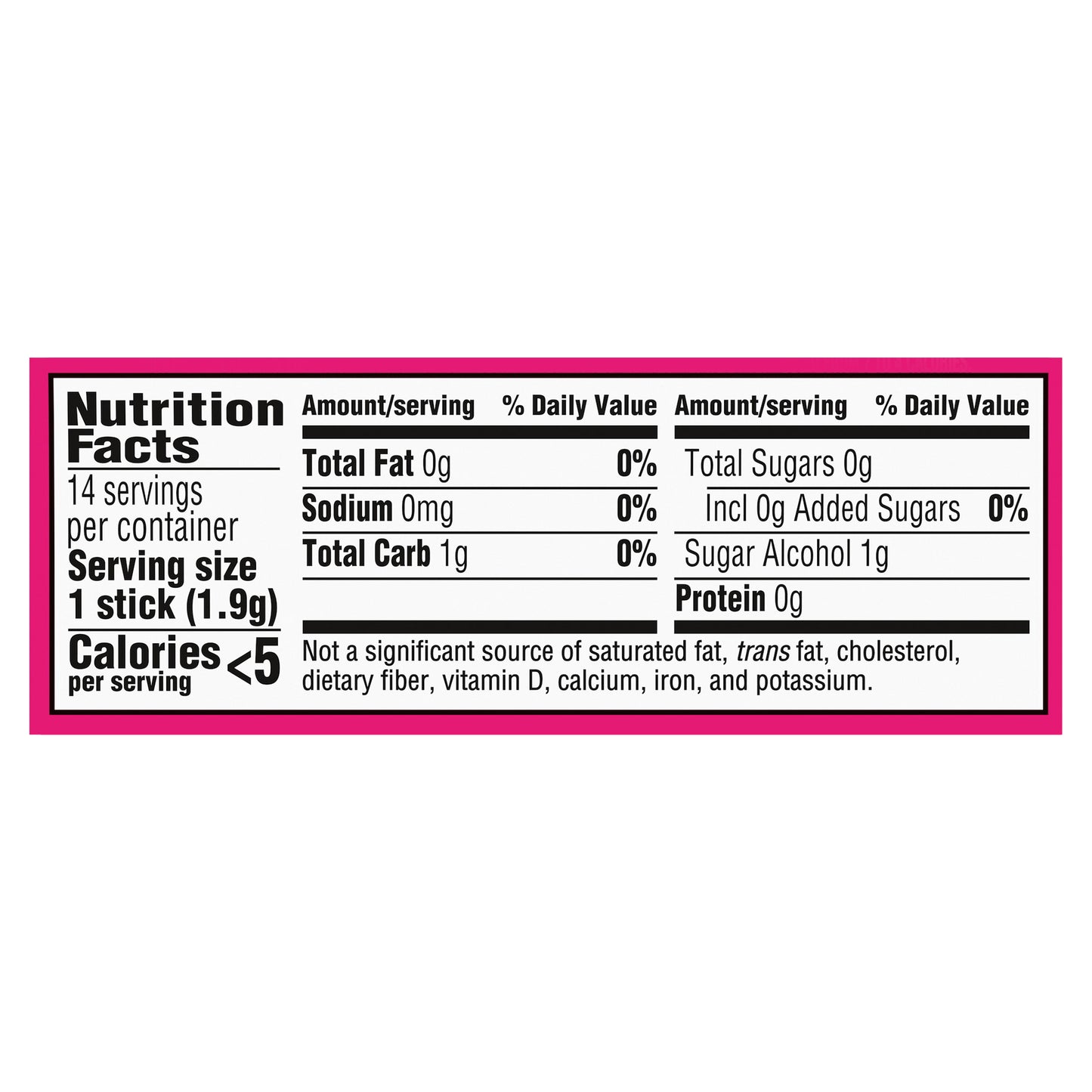 MONDELEZ GLOBAL LLC (SNACKS US) TRIDENT Chicle 14 unidades, paquete de 623749 516483 - TRIDENT Rediseño US - OLA 1 14 BARRITAS Inglés