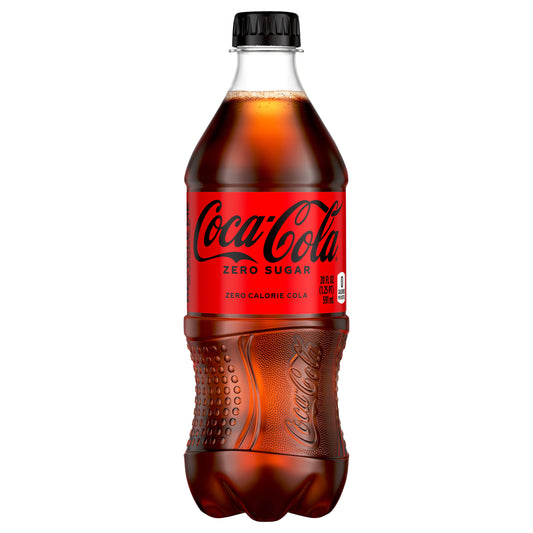 Coca-Cola Zero Azúcar, botella de 20 onzas líquidas