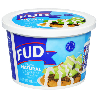Crema agria estilo mexicano natural FUD de 16 onzas
