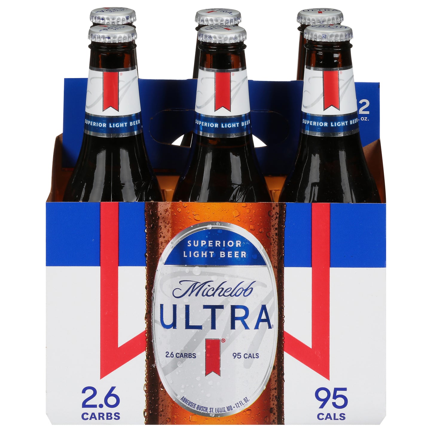 Cerveza Michelob Ultra Superior Light, botellas de 6 a 12 onzas líquidas
