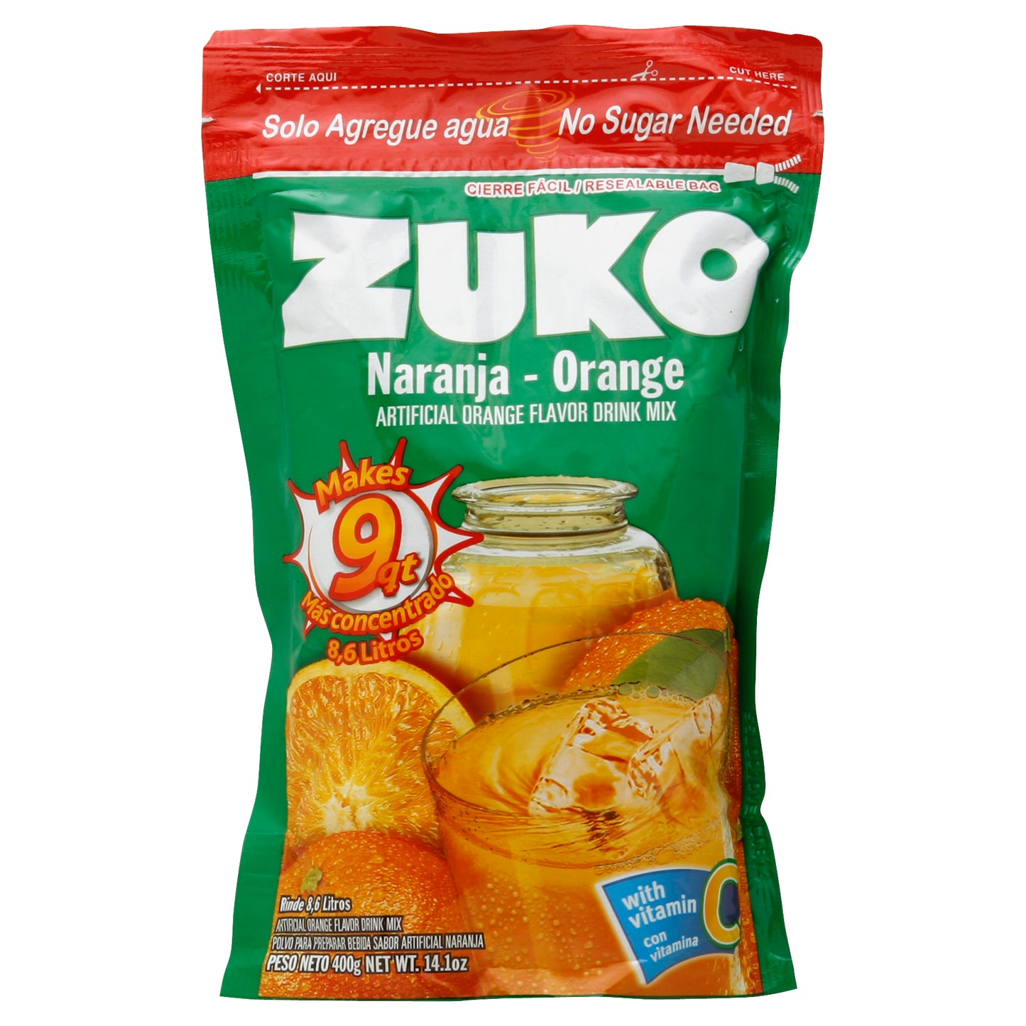 Zuko Orange Drink Mix 14.1 oz