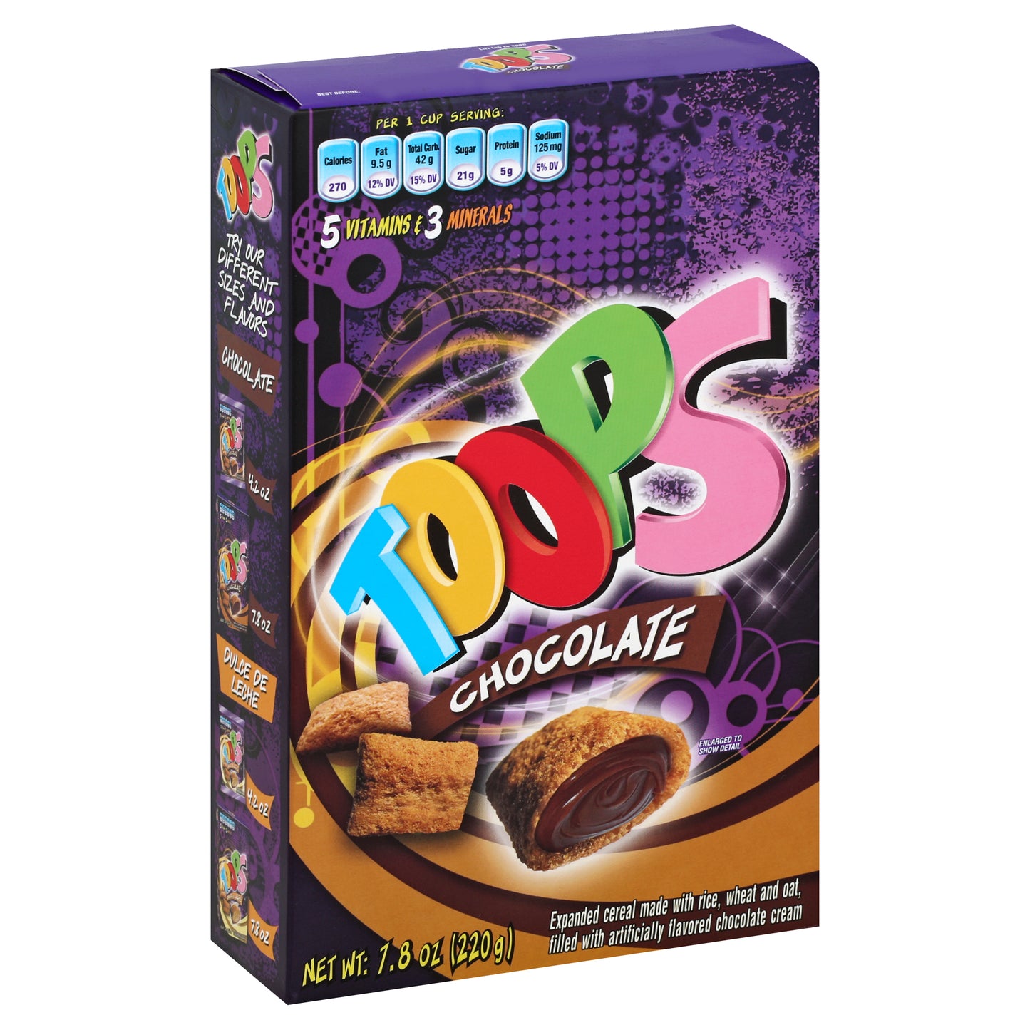 Cereal de chocolate Toops de 221 gramos (7,8 onzas)